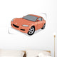Tangerine Sports Car Wall Decal