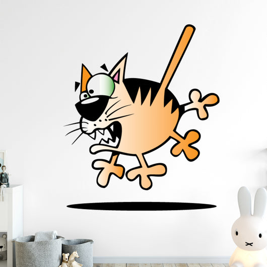 Cartoon Cat Wall Decal