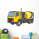 Yellow Cement Truck Wall Decal