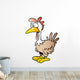 Cartoon Brown Chicken Wall Decal