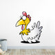 Cartoon White Chicken Wall Decal