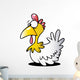 Cartoon White Chicken Wall Decal