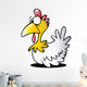 Cartoon White Chicken Wall Decal