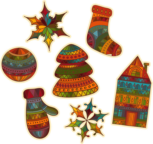 Colorful Holiday Wall Decals | Multiple Holiday Shapes