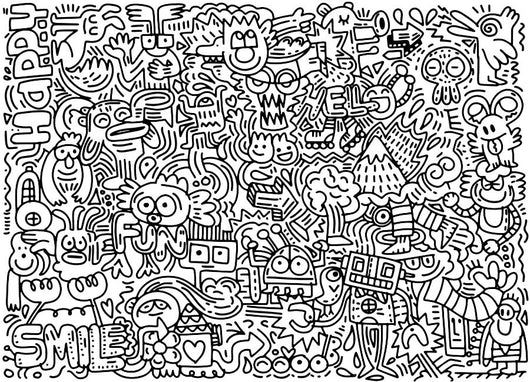 Hidden Words Coloring Page Decal
