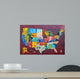 License Plate Map USA Large Wall Mural