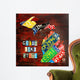 Michigan License Plate Map Large Wall Mural