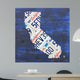 California License Plate Map Wall Mural