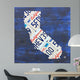 California License Plate Map Wall Mural