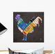 License Plate Art Rooster Wall Mural