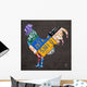License Plate Art Rooster Wall Mural