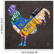 License Plate Art Rooster Wall Mural