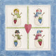 Four Snowmen With Heart Pockets Wall Mural