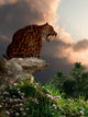 Smilodon Californicus Sits atop Wall Decal