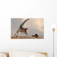 Velociraptor Chasing Rat Sized Wall Decal