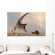 Velociraptor Chasing Rat Sized Wall Decal