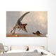 Velociraptor Chasing Rat Sized Wall Decal