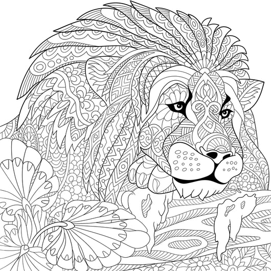 Lion Coloring Page Decal