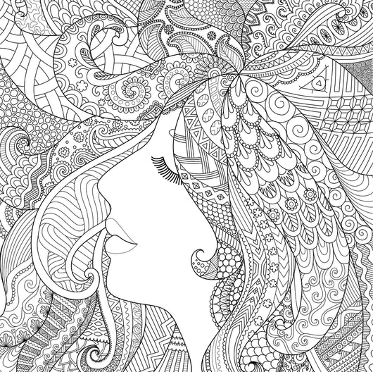 Girl Sleeping Coloring Page Decal