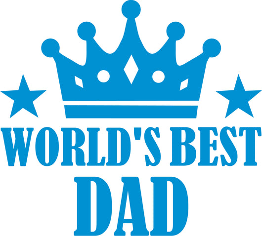 World's Best Dad with Crown Decal