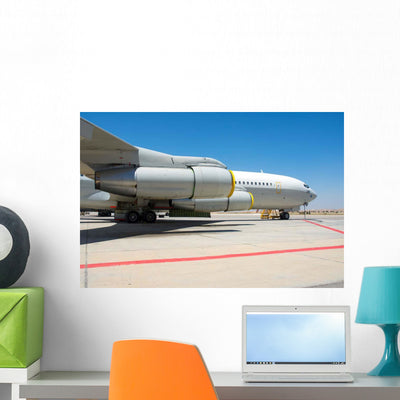 Boeing 707 Re'em Israeli Wall Decal Design 1 shown on a wall