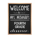 Classroom Welcome Wall Decal with Teacher's Name