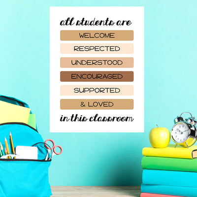 All Students Are Loved Classroom Wall Decal