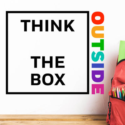 Think Outside the Box Classroom Wall Decal