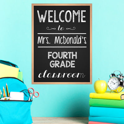 Classroom Welcome Wall Decal with Teacher's Name