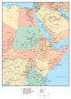 North Western Africa Map Wall Mural
