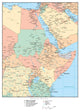 North Western Africa Map Wall Mural