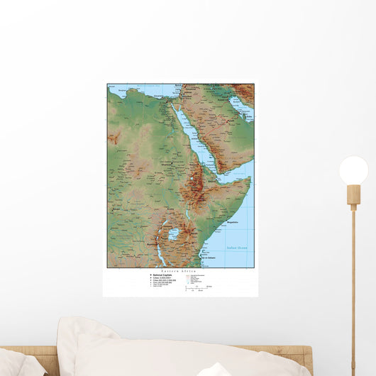 North Western Africa Map Wall Mural