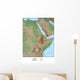 North Western Africa Map Wall Mural