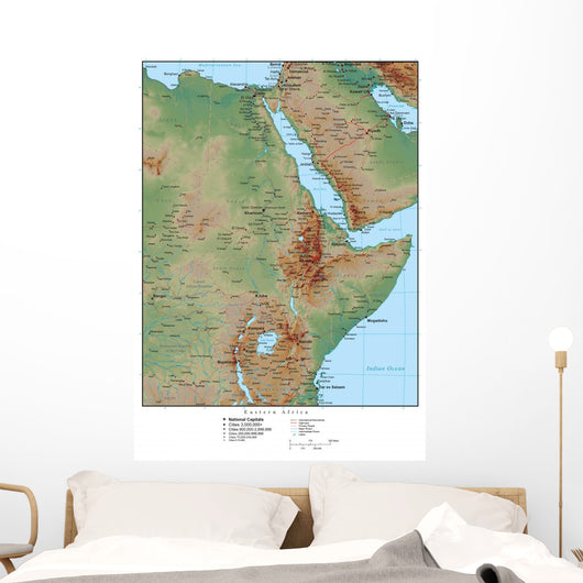 North Western Africa Map Wall Mural