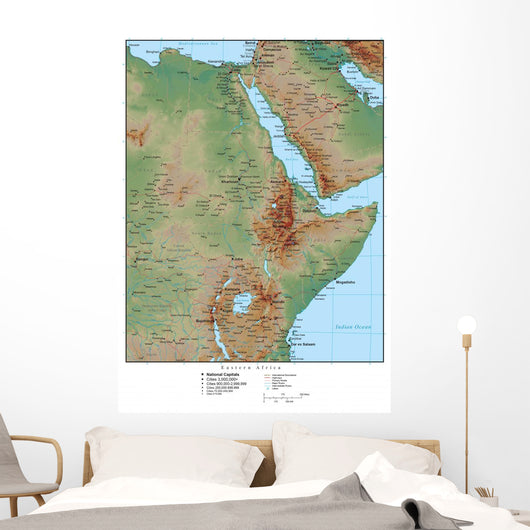 North Western Africa Map Wall Mural