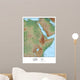 North Western Africa Map Wall Mural