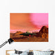 Ufo Landing Desert Landscape Wall Decal