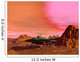 Ufo Landing Desert Landscape Wall Decal
