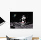 Astronaut Moon with Earth Wall Decal