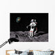 Astronaut Moon with Earth Wall Decal