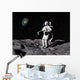 Astronaut Moon with Earth Wall Decal