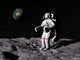 Astronaut Moon with Earth Wall Decal