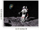 Astronaut Moon with Earth Wall Decal