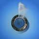Planet with Water Fountain Wall Decal