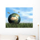 Three Butterflies Flying around Wall Decal