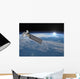 Aqua Satellite Orbiting Earth Wall Decal