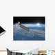Aqua Satellite Orbiting Earth Wall Decal