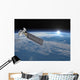 Aqua Satellite Orbiting Earth Wall Decal