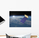 Aura Satellite Orbiting Earth Wall Decal