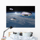 Three Ufo's Flying above Wall Decal
